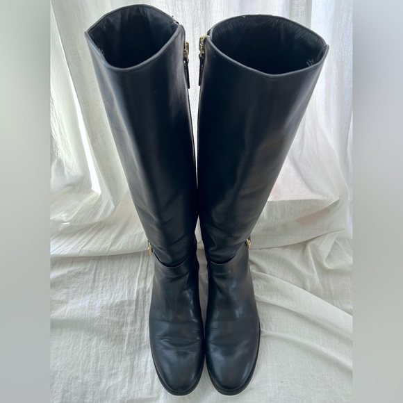 Tory Burch Brooke Leather Riding Boot Size 7.5 - Picture 4 of 11